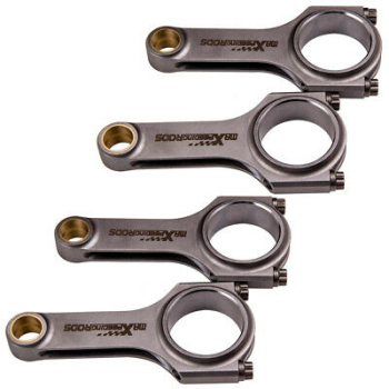 Steel H-Beam Connecting Rods+Bolts compatible for Honda Acura B18A/B B20B B20Z DA DC 137mm
